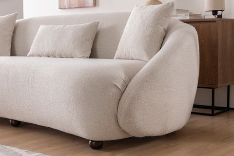 NAPLES THREE SEATER SOFA, ECRU, UK