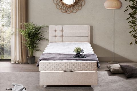 VİYANA BAZA BAŞLIK SETİ, KREM, 90X200