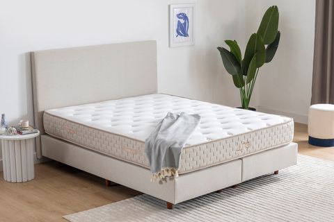 LUNA MİLKY SABİT BAZA BAŞLIK YATAK SETİ, KREM, 140X200
