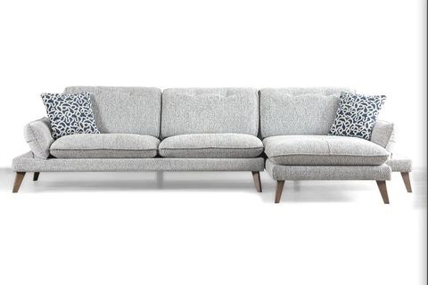 COSY KÖŞE KOLTUK, AHŞAP AYAK, SAĞ KÖŞE, AÇIK GRİ
