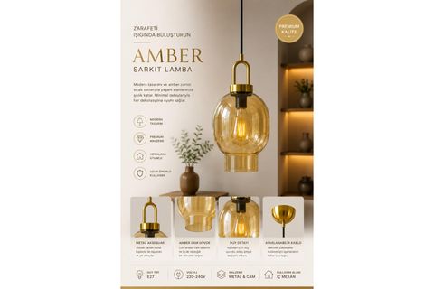 AURA TEKLİ BAL CAMLI ESKİTME SARKIT