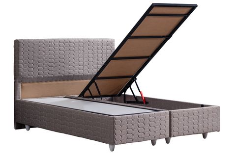 STELLA BAZA BAŞLIK VE REAL PEDLİ YATAK SETİ, KAHVERENGİ, 120X200