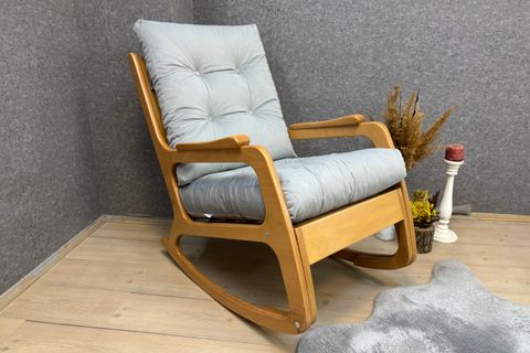 KONTES SALLANAN SANDALYE, BUZ MAVİSİ, NATUREL