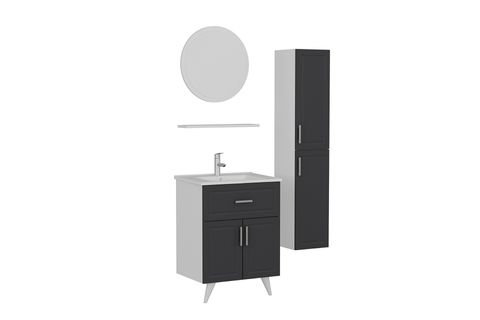 SANYA BANYO DOLABI AY2K1Ç25, BEYAZ ANTRASİT, 65 CM