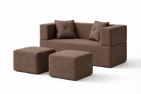 LOOP KATLANIR ÇOK AMAÇLI ÇİFT KİŞİLİK KOLTUK, KAHVERENGİ