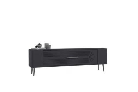 RETROL TV SEHPASI, 3CT, ANTRASİT GÜMÜŞ