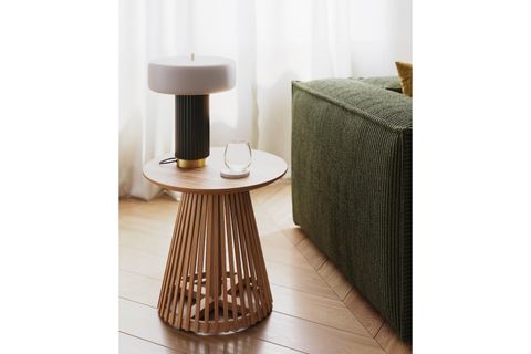 PEDİE AHŞAP YAN SEHPA, KAHVERENGİ
