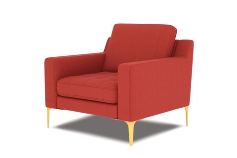 NORMOD TEKLİ KOLTUK, KIRMIZI, METAL ALTIN AYAK