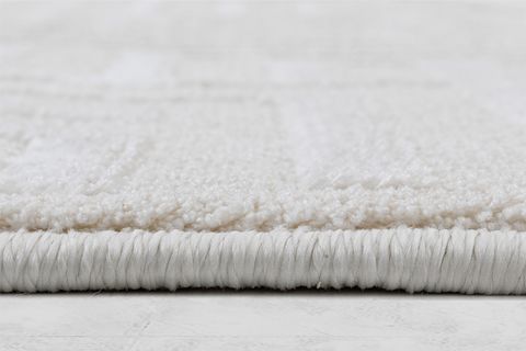 KANYON BUKLELİ MAKİNA HALISI, BEYAZ, 100X300, 4907A