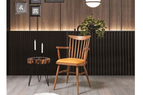 NATURA ÇAY SETİ TAKIMI, CEVİZ AYAK, SARI YEŞİL