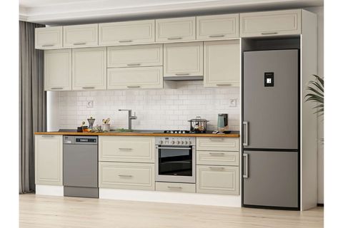ALVİNKA 390X240 CM KLASİK MEBRAN MUTFAK DOLABI, MB E80S50S60 1 MEBRAN KUMTAŞI SUNTALAM