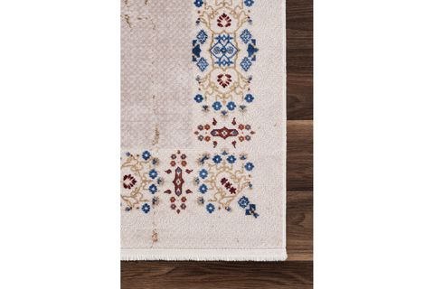 KOZA NOSTALGİA KREM MAVİ SALON HALISI A3011D, 100X200