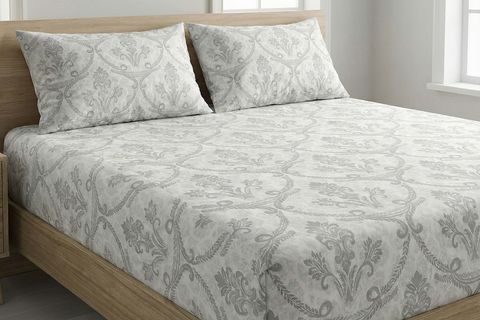 MAKİ HOME ÇİFT KİŞİLİK LASTİKLİ ÇARŞAF VE YASTIK KILIFI SETİ, ÇİÇEK DESENLİ, 160X200, 50X70