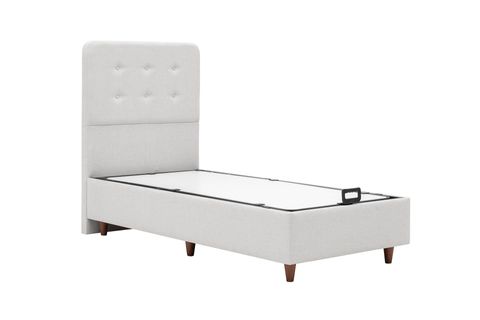 NOTTE BAZA VE BAŞLIK SETİ, AÇIK GRİ, 120X200