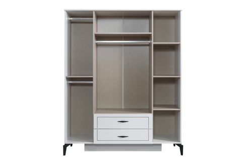 ÇİZGİ GARDIROP, 4 KAPAKLI 2ÇEKMECELİ, 200 CM
