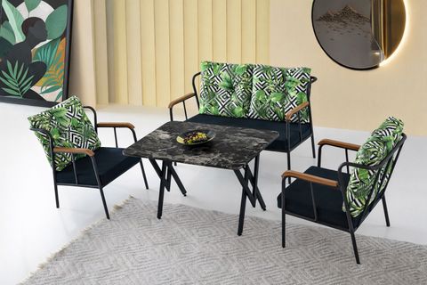 EBRULİ ÇAY SETİ, YEŞİL SİYAH