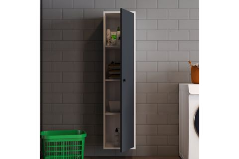 MİLA BANYO KİLERİ ÇOK AMAÇLI DOLAP, BEYAZ ANTRASİT