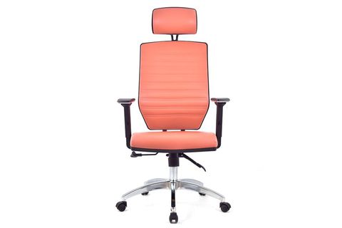 HEVİN DERİ MAKAM OFİS SANDALYESİ, PEMBE