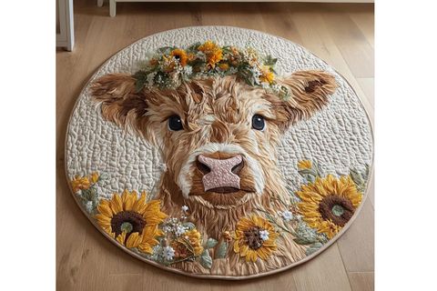 CUTE ANİMAL BASKILI DOKUMA TABAN HALI, 516 YNG, 80X80 CM
