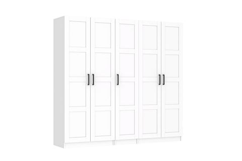 DEKOREX GARDIROP, BEYAZ, 5 KAPAKLI, MNT511