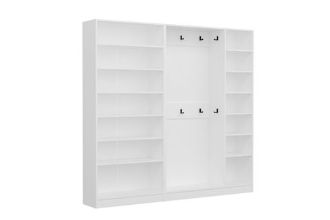 KALE210 5 KAPAKSIZ 3 BÖLME RAF PORTMANTO, BEYAZ