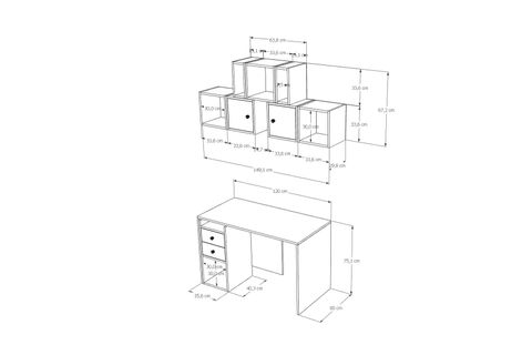 MİNİMAL ÇALIŞMA MASASI, MST CMS 1032