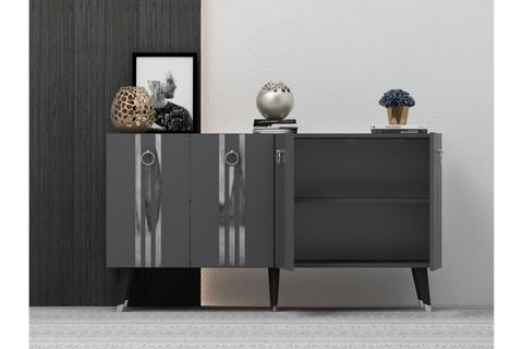 IŞIL KONSOL, ANTRASİT GÜMÜŞ, 150 CM