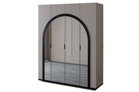 HİRA AYNALI GARDIROP, KUMTAŞI, 4 KAPAKLI