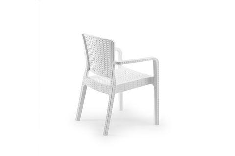 TİLİA SAND 6 KİŞİLİK CAMLI MASA SANDALYE TAKIMI BAHÇE BALKON SETİ BEYAZ