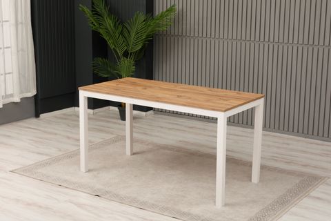 ARPELİA YEMEK MASASI BEYAZ ATLANTİK ÇAM, 140 CM