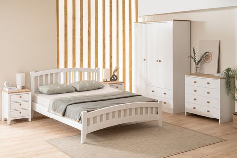 LRYA MODERN COUNTRY KARYOLA, İNCİ BEYAZI, 160X200