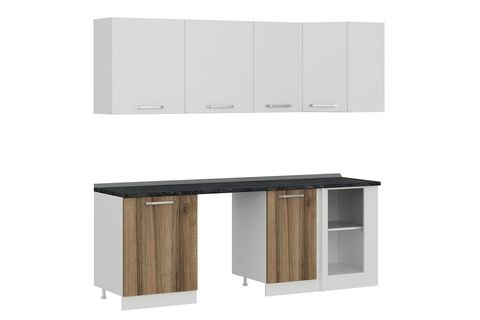 MİNAR 225CM KÖŞE MUTFAK DOLABI BEYAZ DORE K225D2