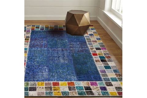 BLUE MOSAİC PATCHWORK HALI 80X150