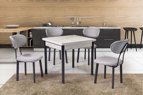 SİCİLYA KARE MUTFAK MASASI, MARMO, 85X75
