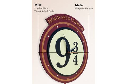HOGWARTS EXPRESS II DEKORATİF SARKAÇLI DUVAR SAATİ
