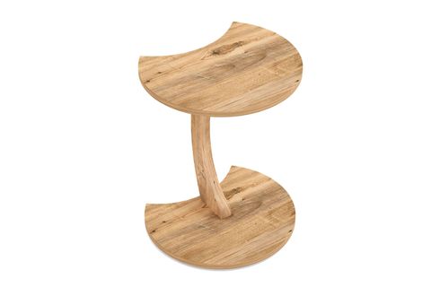 JEDI TEKERLEKLİ C SEHPA KOLTUK SEHPASI, ÇAM