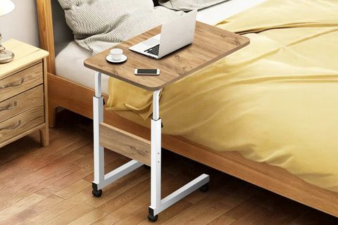 YÜKSEKLİK AYARLI LAPTOP VE SERVIS SEHPASI, ÇAM BEYAZ