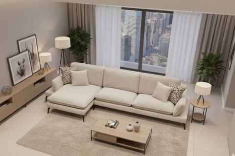 COSY KÖŞE KOLTUK, METAL AYAK, SOL KÖŞE, KIRIK BEYAZ