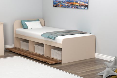 ARNETTİ AKSER DOLAPLI KARYOLA, LİDYA BUTE BEJ