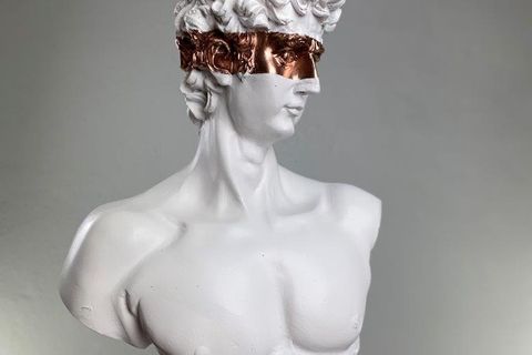 DAVID BRONZE EYES POP ART DEKORATİF ROMA YUNAN HEYKELLERİ