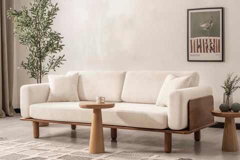 DİVA İSKANDİNAV ÜÇLÜ CEVİZ AYAK, BEYAZ