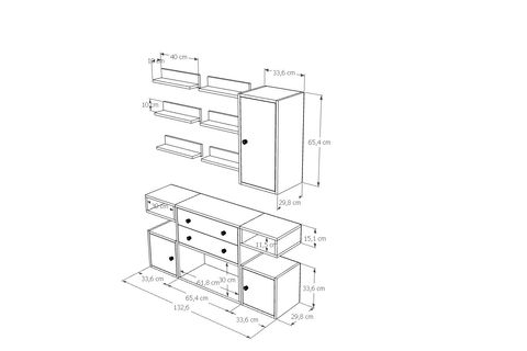 BK ÇOK AMAÇLI DOLAP, 3 KAPAKLI, MST