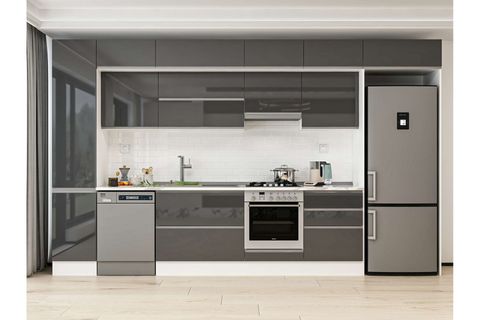 ALVİNKA 395X240 CM MUTFAK DOLABI, MBB E90B45S60 1 ANTRASİT SUNTALAM