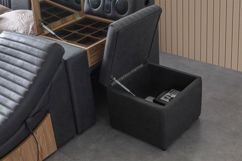 SUNLİNE MASAJLI SES SİSTEMLİ AKILLI KARYOLA, ANTRASİT, 160X200