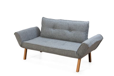 SİNGLE YIKANABİLİR KANEPE İKİLİ YATAKLI GRİ