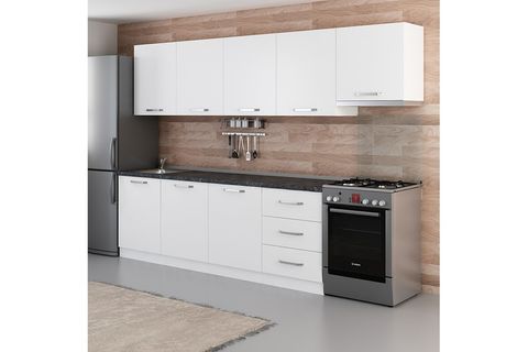 MİNAR BASİC 300 CM MUTFAK DOLABI BEYAZ 300-B11