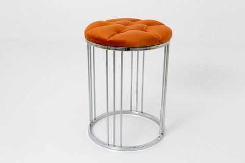 GEZEGEN PUF, TURUNCU, GÜMÜŞ AYAK