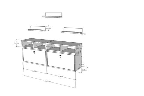 BK ÇOK AMAÇLI DOLAP, 2 RAFLI, NRG
