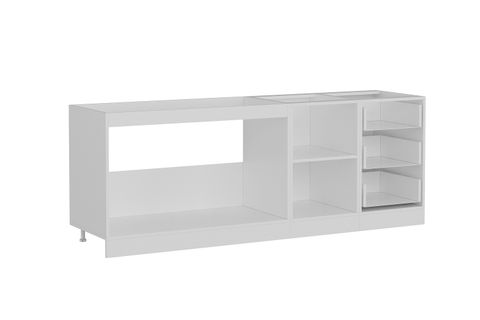 MİNAR 220 CM MUTFAK DOLABI BEYAZ DORE 220-D1-ALT MODÜL