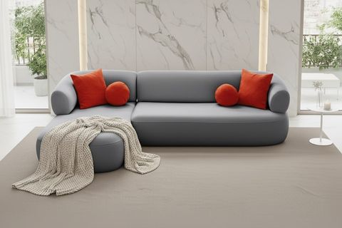 TURİN KÖŞE KOLTUK, SOL, GRİ